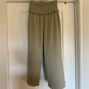Ocean Drive Textured Green Gauchos